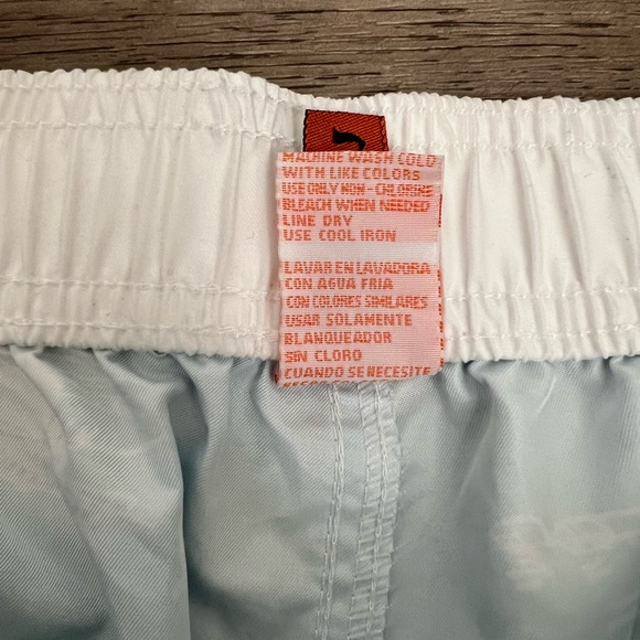 Raya Sun Turquoise and White Nautical Tropical Women Swim Shorts Size L - Picture 8 of 14